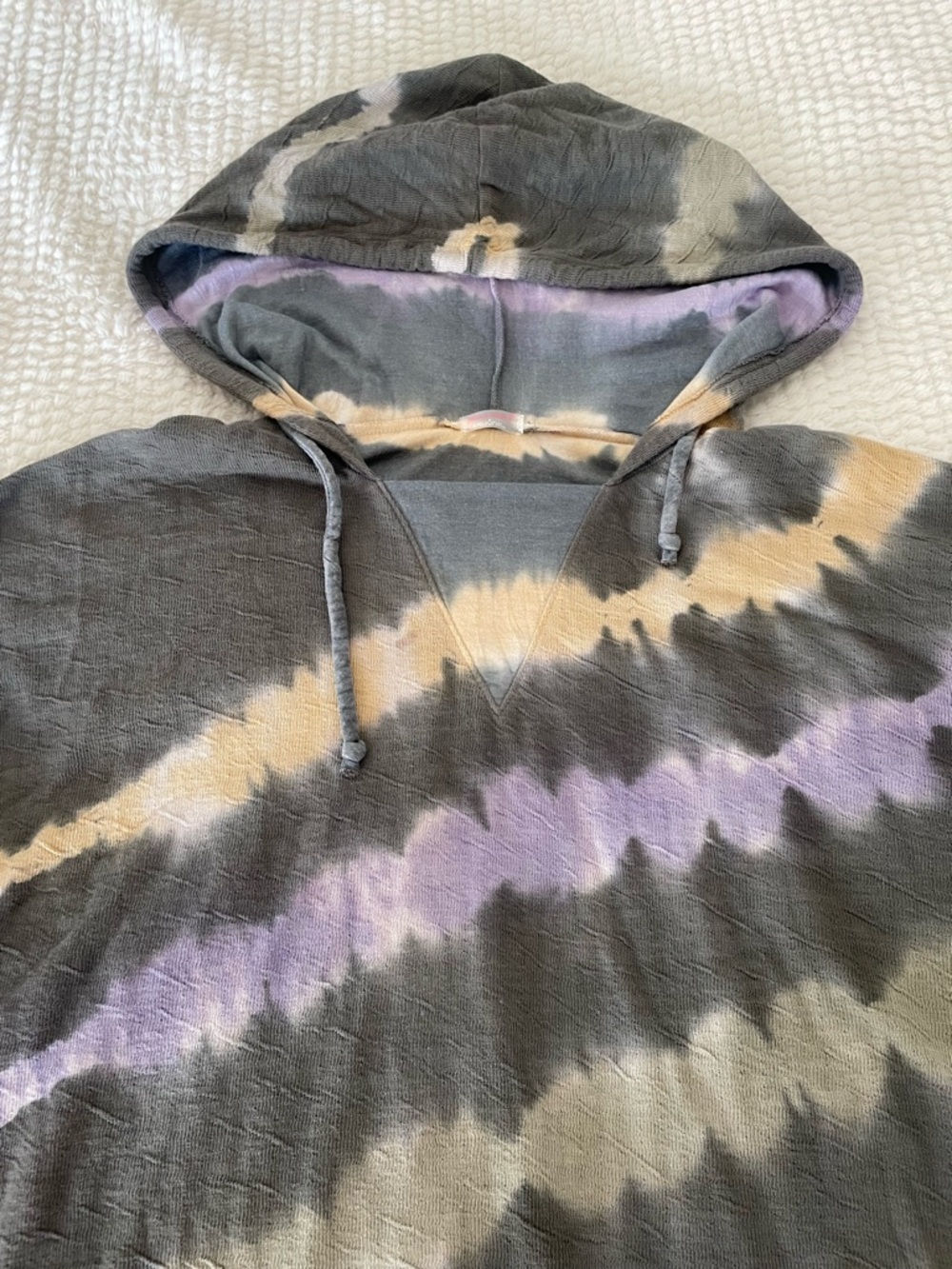 FP Movement by Free People | Gray Tie-Dye Hoodie Top | Workout Top - Picture 6 of 12